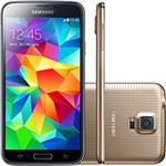 Ficha técnica e caractérísticas do produto Smartphone Samsung Galaxy S5 Duos SM-G900M Dual Chip Desbloqueado Android 4.4 Tela 5.1" 16GB 4G Wi-Fi GPS - Dourado