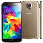 Ficha técnica e caractérísticas do produto Smartphone Samsung Galaxy S5 SM-G900M Dourado com Tela 5.1", Android 4.4, 4G, Câmera 16MP e Processador Quad Core 2.5GHz