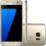 Smartphone Samsung Galaxy S7 Desbloqueado Tim Android 6.0 Tela 5.1" Octa-Core 2.3GHz + 1.6GHz 32GB 4G Câmera 12MP - Dourado