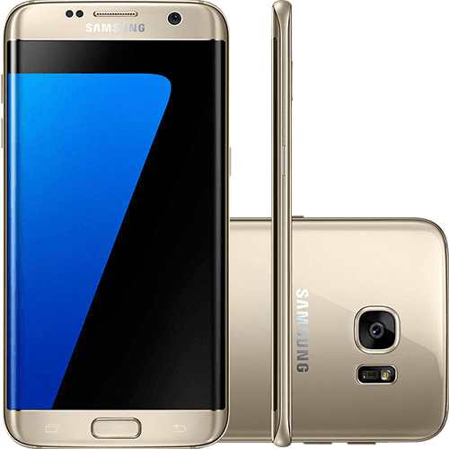 Ficha técnica e caractérísticas do produto Smartphone Samsung Galaxy S7 Edge Android 6.0 Tela 5.5" 32GB 4G Câmera 12MP - Dourado