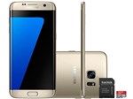 Smartphone Samsung Galaxy S7 Edge 32GB Dourado 4G - Câm 12MP + Selfie 5MP Tela 5.5” + Cartão 16GB