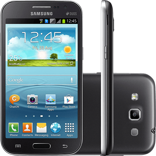 Ficha técnica e caractérísticas do produto Smartphone Samsung Galaxy Win Duos Dual Chip Desbloqueado Android 4.1 Tela " 8GB 3G Wi- Fi Câmera 5MP GPS - Cinza