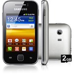 Ficha técnica e caractérísticas do produto Smartphone Samsung Galaxy Y Desbloqueado Oi, Prata - Android 2.3 Processador 832MHz Tela 3" Câmera 2MP 3G Wi-Fi Cartão 2GB