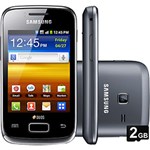 Smartphone Samsung Galaxy Y Duos - Dual Chip Preto - GSM, Tela Touch 3", Android 2.3, 3G, Wi-Fi, GPS, Câmera de 2MP, MP3...