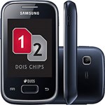 Ficha técnica e caractérísticas do produto Smartphone Samsung Pocket Duos Desbloqueado, Dual Chip, Preto, Android, Câmera 2MP, 3G, Wi-FI, Filmadora, MP3 Player, Rádio FM, Bluetooth, GPS e Memória Interna de 3GB