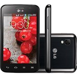 Smartphone Tri Chip LG Optimus L4 II Desbloqueado Preto Android 3G Wi-Fi Câmera Memória Interna 4GB TV Digital