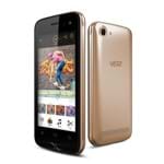 Smartphone Yezz 400e Android 6.0, 2chips, Tela 4", Quadcore 1.2ghz, 4gb, Wi-Fi, Câm 5mp Dourado