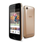 Ficha técnica e caractérísticas do produto Smartphone Yezz 400E Android 6.0, 2Chips, Tela 4", QuadCore 1.2GHz, 4GB, Wi-Fi, Câm 5MP Dourado