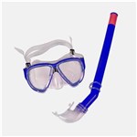 Ficha técnica e caractérísticas do produto Snorkel com Máscara Premium Azul