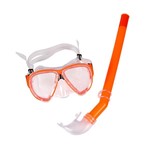 Ficha técnica e caractérísticas do produto Snorkel com Máscara Premium Laranja - Belfix 39700