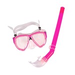 Ficha técnica e caractérísticas do produto Snorkel com Máscara Premium Rosa Belfix 39700