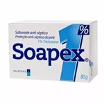 Ficha técnica e caractérísticas do produto Soapex 1% Sabonete Barra Antisséptico 80g - Galderma