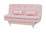 Sofá Cama Salomé Suede Rosa F 447- Matrix - Doce Lar Decorações