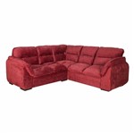 Ficha técnica e caractérísticas do produto Sofá de Canto 4 Lugares Grécia Suede Vermelho - Somopar