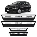 Ficha técnica e caractérísticas do produto Soleira Protetor Porta Platinum Novo Volks Polo 2018 - Prata