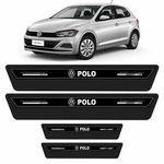 Ficha técnica e caractérísticas do produto Soleira Protetor Porta Platinum Novo Volks Polo 2018 - Preto