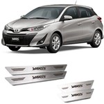 Ficha técnica e caractérísticas do produto Soleira Resistente Aço Inox Toyota Yaris 2018 19 Hatch / Sedan