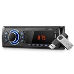 Ficha técnica e caractérísticas do produto Som Automotivo Mirage MP3 Player C/ Rádio FM, Entrada USB, SD e P2 Auxiliar + Pendrive 4GB - Multilaser