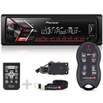 Auto Radio Mp3 Pioneer MVH-S108ui USB + Controle Stetsom SX2 Alcance 500 Mts