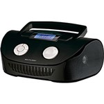 Ficha técnica e caractérísticas do produto Som Portátil Boombox Multilaser SP182 4 em 1 Bivolt com Entradas USB Rádio FM Preto