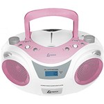 Ficha técnica e caractérísticas do produto Som Portátil Lenoxx BD1250 CD Player Rádio FM Entrada USB e MP3 - Branco e Rosa