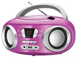 Som Portátil Mondial Rádio FM 6W - Display Digital BX-17 Up Entrada USB MP3