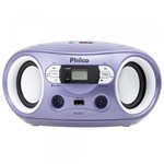 Ficha técnica e caractérísticas do produto Som Portátil Philco PB122BTL Bluetooth USB Rádio FM Bivolt - Lilás