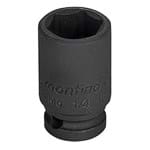 Ficha técnica e caractérísticas do produto Soquete de Impacto Sextavado em Aço Cromo Molibdênio 1/2'' - Encaixe 1/4''