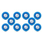 Ficha técnica e caractérísticas do produto Spot Dicroica Vidro Redondo (Com Lâmpada) - 10 Unidades - 220V - Azul