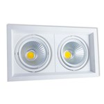 Spot Embutir Duplo Recuado Retangular Tech Led Cob 7w - 3000k