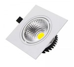 Ficha técnica e caractérísticas do produto Spot LED COB 5W Quadrado Embutir Direcionável Branco Frio - Brand