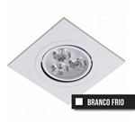 Ficha técnica e caractérísticas do produto Spot LED Direcionável 3W Quadrado - Branco Frio - Brand