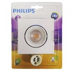 Ficha técnica e caractérísticas do produto Spot Led Embutir Philips Policarbonato Quadrado 5W 2700K