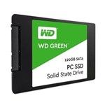 Ficha técnica e caractérísticas do produto SSD 120GB WD Western Digital 2,5" Sata WDS120G1G0A Green