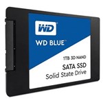 Ficha técnica e caractérísticas do produto SSD 1TB Western Digital WD BLUE SATA III Nova Versão 3D VNAND - Modelo WDS100T2B0A
