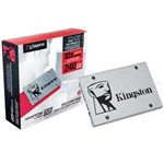 Ficha técnica e caractérísticas do produto Ssd Kit Desktop Notebook Kingston Suv400S3B7A/240G Uv400 240Gb 2.5Â´Â´ Sata Iii Box