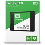 Ficha técnica e caractérísticas do produto SSD WD Green 240GB 2.5´ SATA III 6Gb/s Leituras: 545MB/s e Gravações: 465MB/s