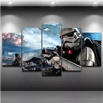 Ficha técnica e caractérísticas do produto Star Wars Quadro Mosaico 5 Peças 1,20x0,70cm Stw 05