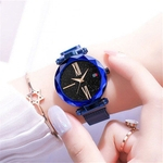 Ficha técnica e caractérísticas do produto BLU Starry Sky luxo relógio de quartzo Magnet Strap Buckle relógio inoxidável de presente Mulheres Fitbit and accessories