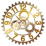 Ficha técnica e caractérísticas do produto Stencil Litoarte 30x30 STQG-019 Relógio Engrenagem Litoarte