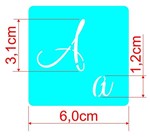Ficha técnica e caractérísticas do produto Stencil Molde Vazado Abecedário com Letras e Números 6 X 6cm - Dayart