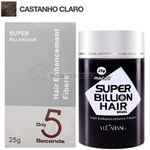 Ficha técnica e caractérísticas do produto Super Billion Hair Fibra Queratina em Pó para Disfarçar a Calvice - Castanho Claro 25g