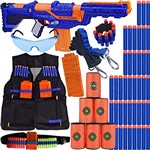 Ficha técnica e caractérísticas do produto Super Kit Arma Nerf Delta Trooper + Colete + Acessórios + 90 Dardos Brinquedo
