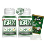 Ficha técnica e caractérísticas do produto Super Slim X 2 Potes 60cps + Oleo de Coco 15 G