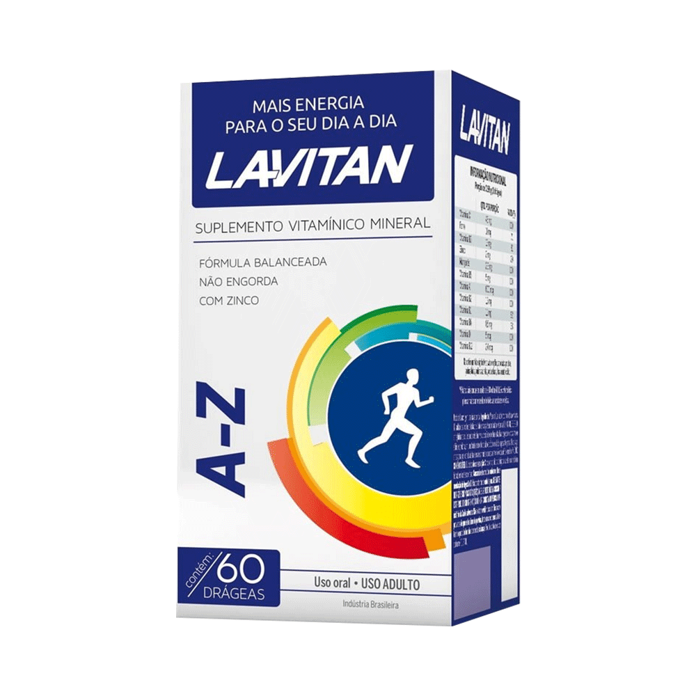 Ficha técnica e caractérísticas do produto Suplemento Vitamínico Lavitan AZ Masculino 60 Comprimidos
