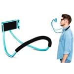 Ficha técnica e caractérísticas do produto Suporte Celular Articulado de Pescoco Selfie Cama Mesa Azul
