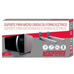 Ficha técnica e caractérísticas do produto Suporte para Microondas e Forno de Parede - Prata - SBR3,7 - Brasforma