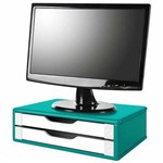 Suporte para Monitor 2 Gavetas Azul Souza