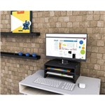 Suporte para Monitor Preto com 3 Gavetas Stalo