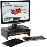 Ficha técnica e caractérísticas do produto Suporte para Monitor Preto Sem Gaveta 35X24X64 CM - Stalo